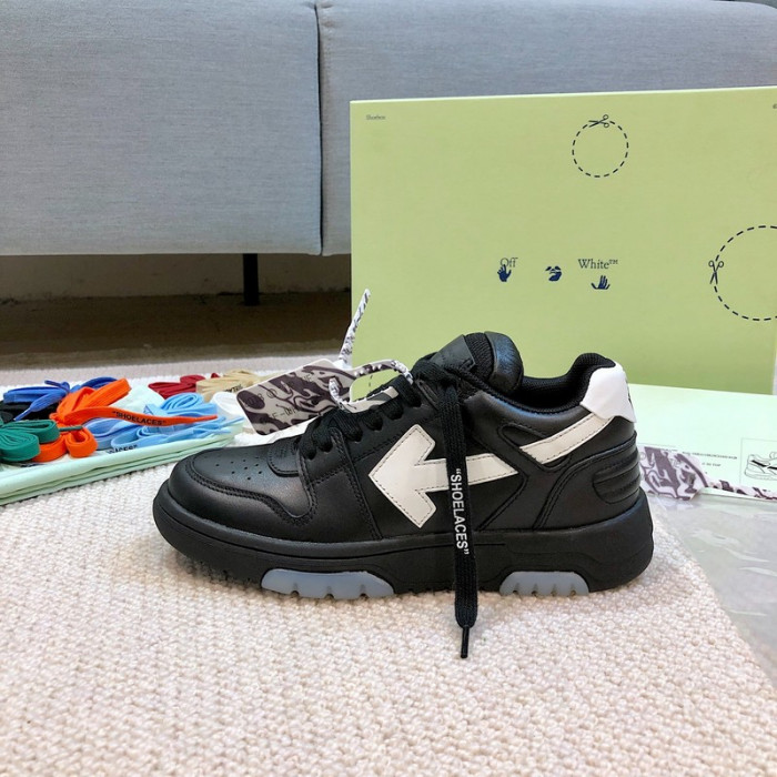 ofw out of office low-top leather sneakers 22101001