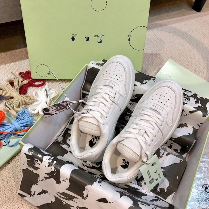 ofw out of office low-top leather sneakers
