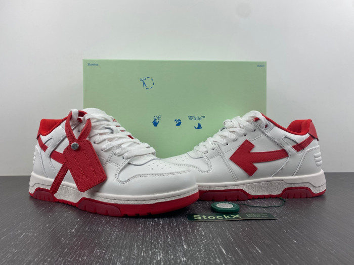 ofw out of office low-top leather sneakers 23061002