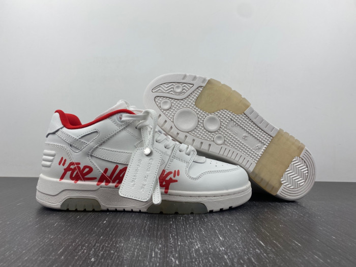 ofw out of office low-top leather sneakers 23062103
