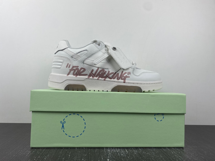 ofw out of office low-top leather sneakers