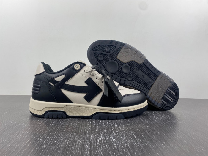 ofw out of office low-top leather sneakers