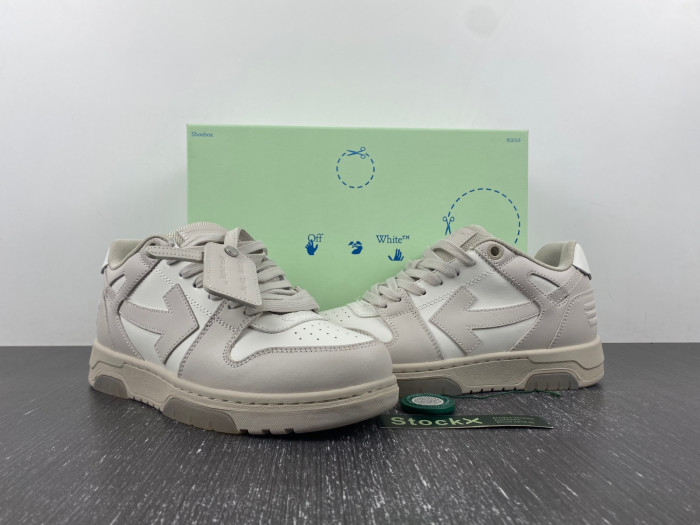 ofw out of office low-top leather sneakers