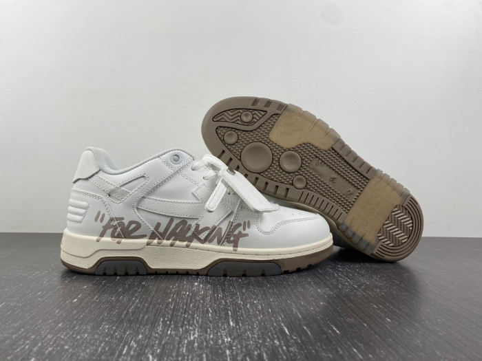 ofw out of office low-top leather sneakers