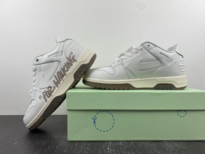 ofw out of office low-top leather sneakers