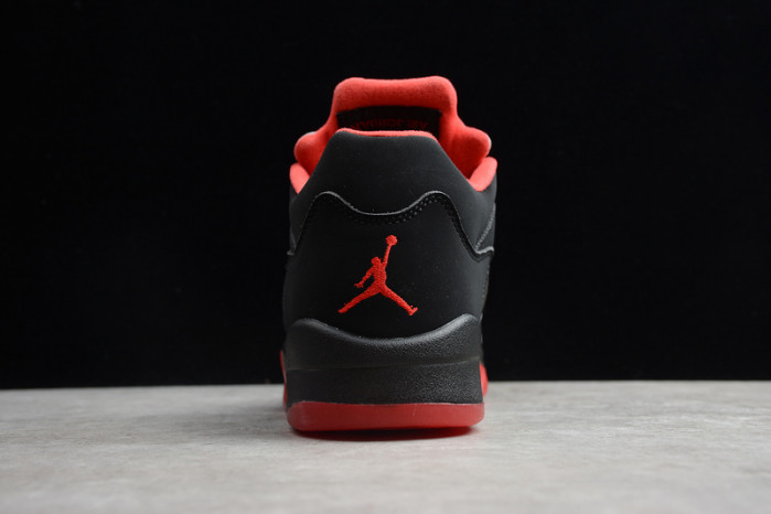 air jordan 5 retro low alternate 90 black/gym red-metallic hematite 819171-001