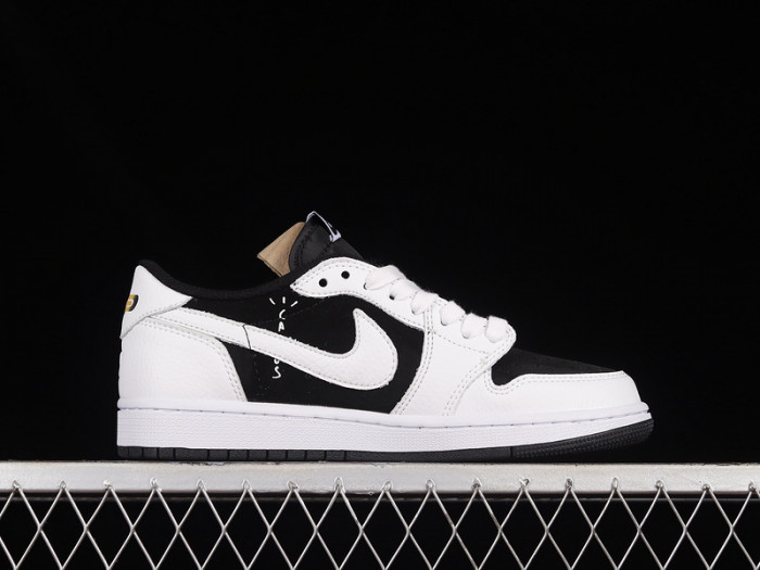 travis scott x air jordan 1 low og white black dm7866-101