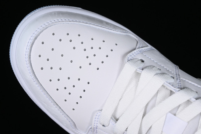 air jordan 1 low white/grey/silver fq9112-100